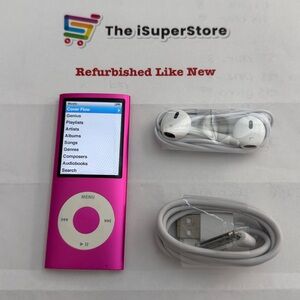 Apple iPod Nano 4th Ge 8GB Pink- New Battery- 1 YR Warranty